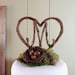 Wedding Cake Topper 5" Rustic Heart with Letter - Personalized  - Any Letter