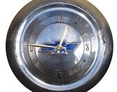 Chevy Hubcap Clock with numbering (f120711 hub cap)