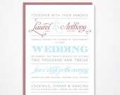 PRINTABLE 'Annabelle' Wedding Invitation
