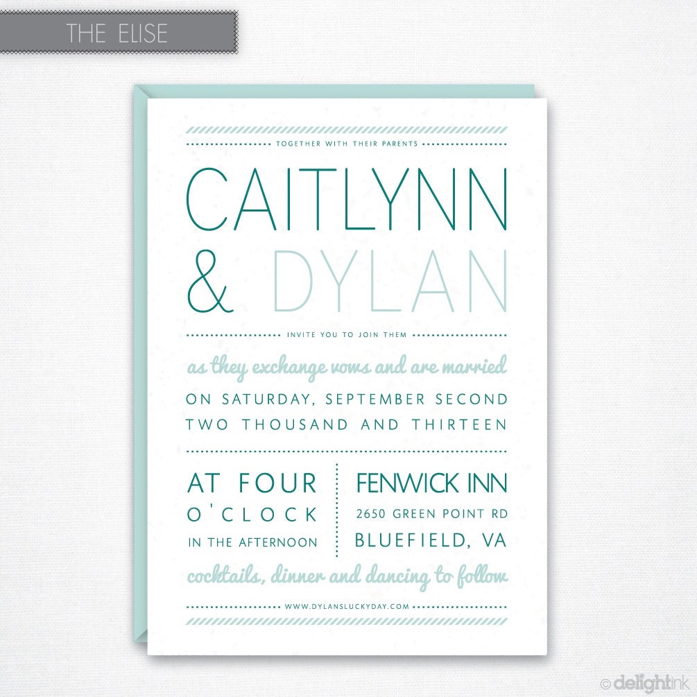 Elise Wedding Invitation (Printable)