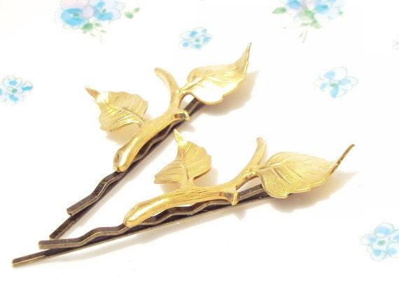 Leaf Branch Bobby Pin Set - Woodland Collection - Whimsical - Nature - Bridal