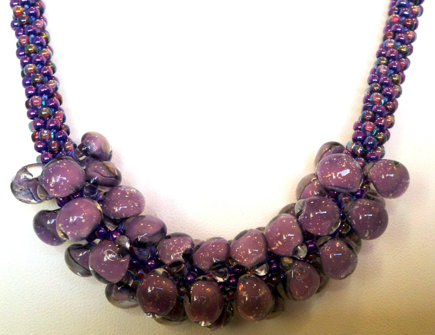 Purple Kumihimo Necklace