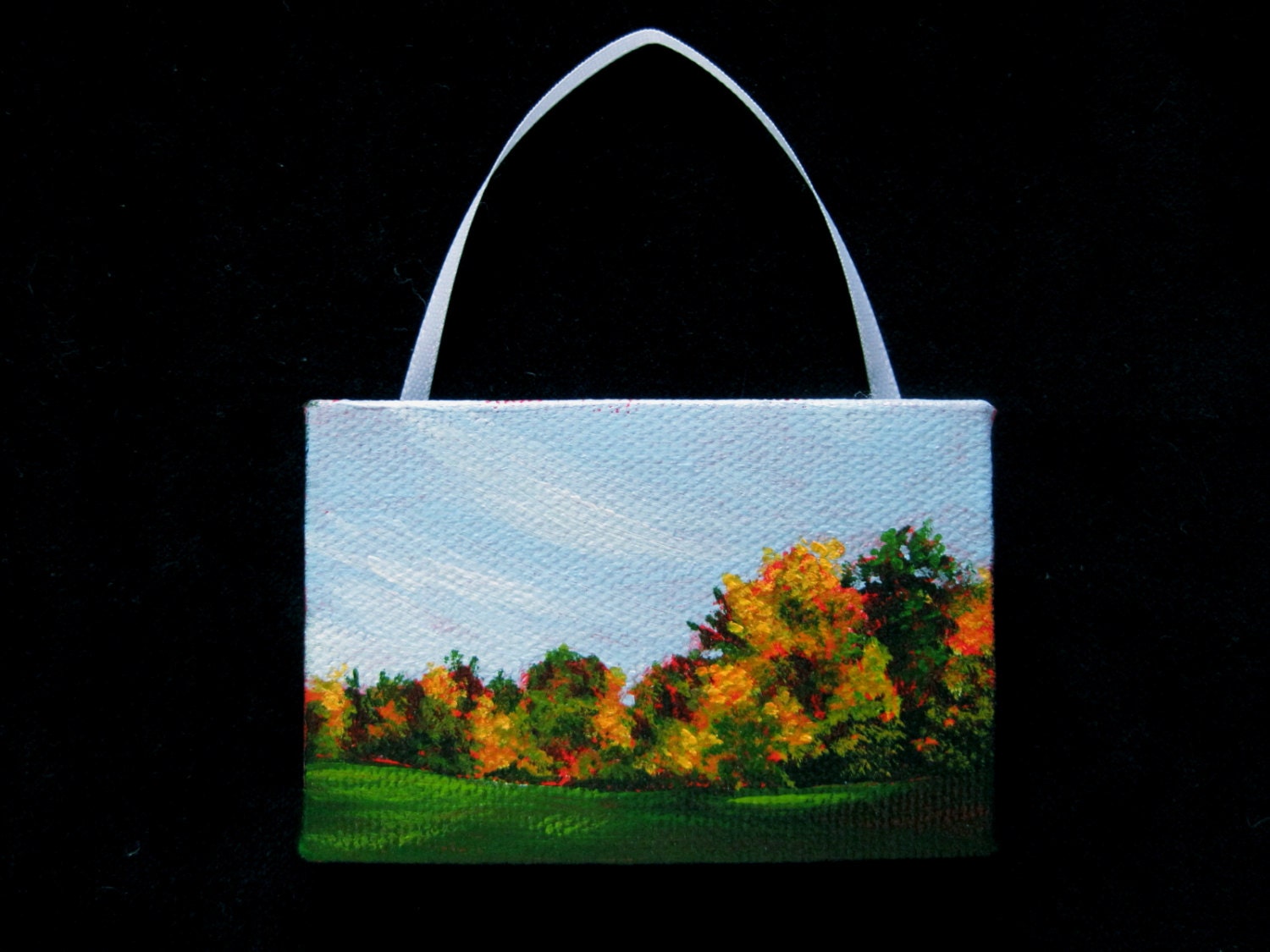 Mini landscape with gold and green trees