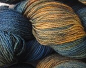 Jackalope hand dyed sock yarn fingering weight, 3ply superwash with nylon, 100g - Cowboy Sings the Blues 2