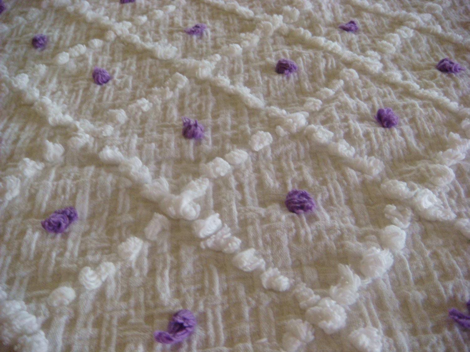 Purple Pops Vintage Cotton Chenille