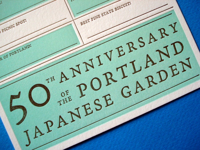 Portland Wedding 'I Do' Letterpress Card