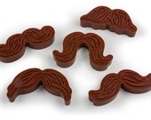 Set of 5 Mustaches plastic  cookie cutter with stamp mustache moustache