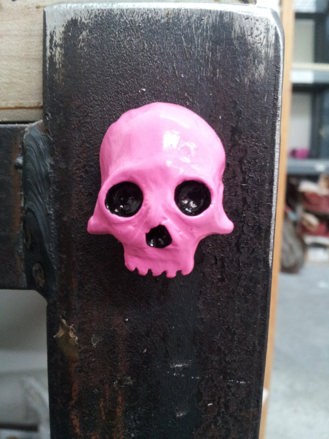 Hot Pink Skull Magnet