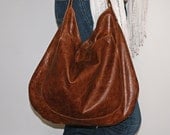 UMA -  Chestnut Brown Leather Tote - Adjustable Strap - Eco-Friendly