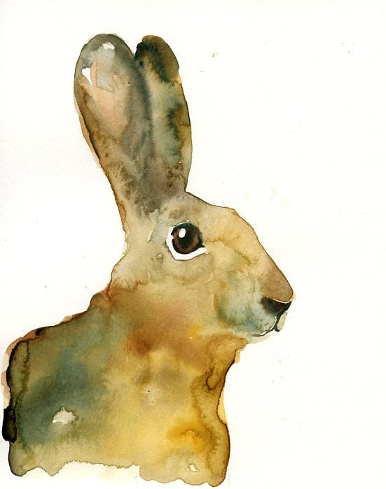 JACKRABBIT Original watercolor painting 8X10inch