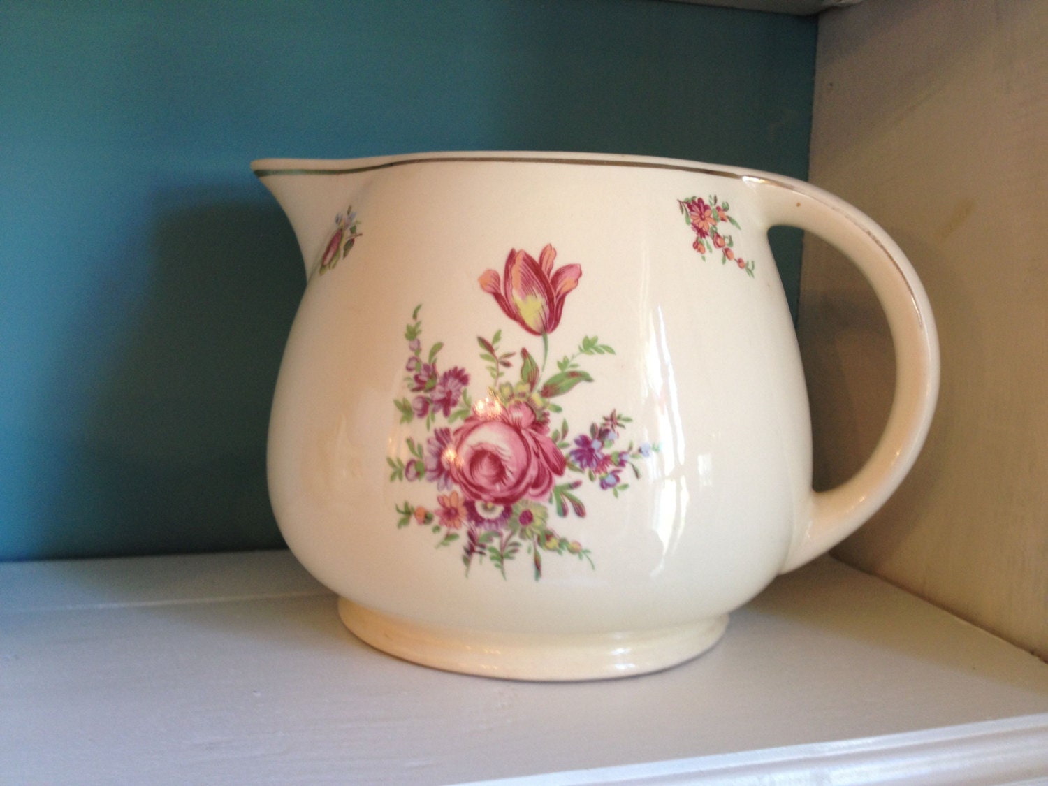 Vintage American Household Pitcher - Priscilla Pattern