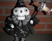 SkeLeToN HaLLoWeeN PRiMiTiVE FoLk ArT Day of ThE DeAd DoLL  OoAK  DiA de LoS MuErtoS