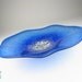 Glass Wall Art Sapphire Blue Poppy Flower Wall Decor Art Glass Sculpture