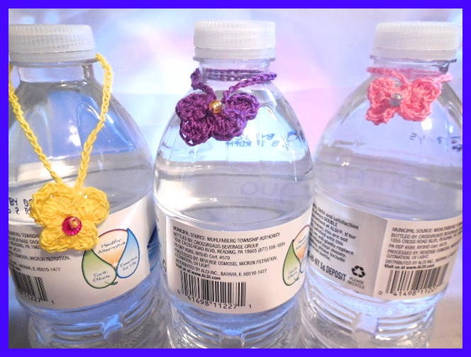 Water Bottle and Soda Bottle charms to identify your bottle in the fridge.