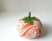 Orange and White Tomato Pincushion