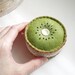 Embroidered Kiwi Fruit Felt Pincushion