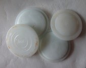 Antique Replacement White Milk Glass Lids for Mason Jars