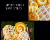 Luxury Bread Tray - Artisan fully Handmade Miniature in 12th scale. From After Dark miniatures.