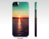Samsung galaxy S3, iphone 4,4s, 5 case-"Carpe Diem"-sunset, ocean photography