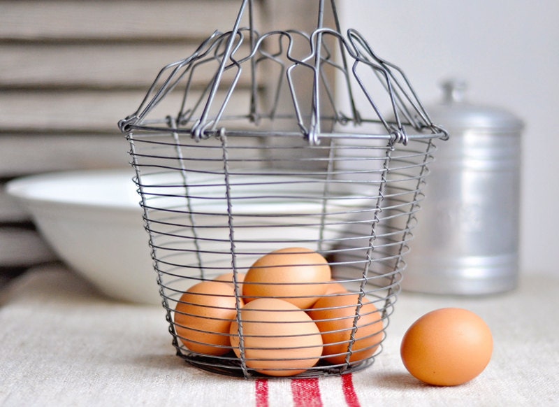 french antique wire basket