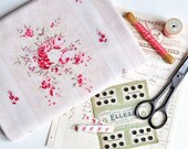 RESERVED vintage french floral fabric