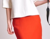 White Heavy Weight Pure Silk 1/2 Sleeves Scoop Neck Blouse