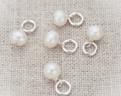 One Sterling Silver Freshwater Pearl Charm