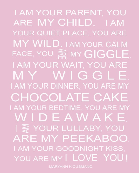 BOGO - Child's 8x10 Typography Print in an 11x14 Mat - Maryann K. Cusmano quote