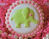 Preppy Elephant Decorated Sugar Cookies (12)