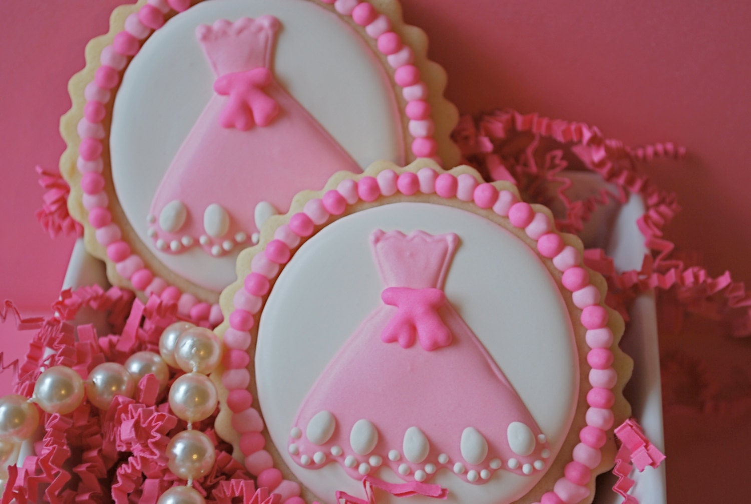 Little Pink Dress Decorated Sugar Cookies