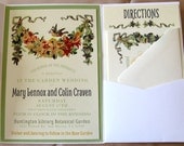 Wedding Invitation Elegant Garden Themed Wedding  Classic Inspired Vintage Key