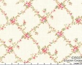 DURHAM ANEW by Brenda Riddle, Japanese, Lecien, 2013, Floral Lattice in Cream, 35027-10,1/2 yard
