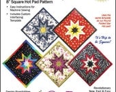 Plum Easy, Folded Star, Hot Pad Potholder, Pattern and 1 Template