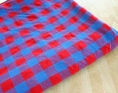 Vintage Checked Bedding Bedspread Coverlet
