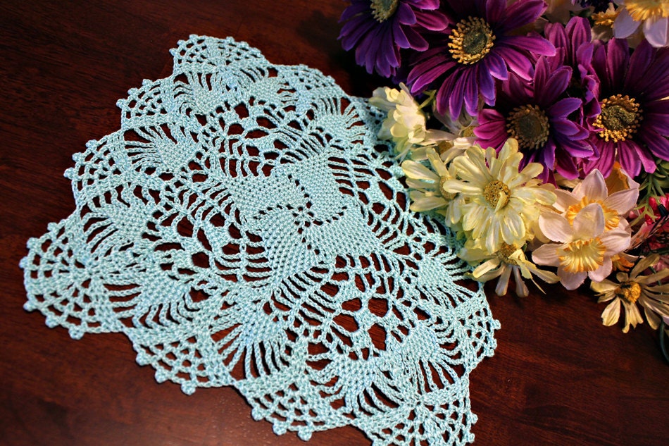 Aqua Mini Doily