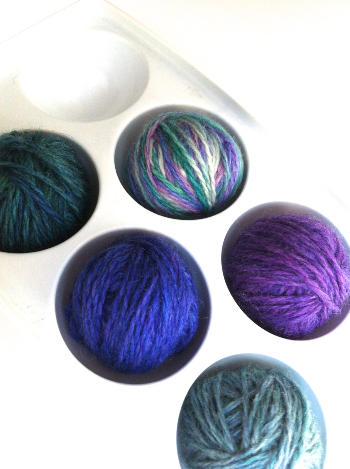 Mini yarn balls pack of 5 Sock Soft Merino/Nylon Wool - STONE BERRY