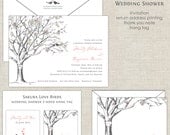Sakura Cherry Blossom Love Birds Bridal Wedding Shower Invitations Il_170x135