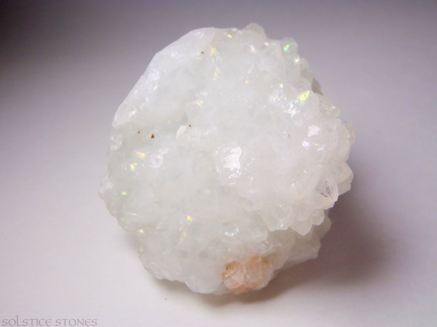 Spectacular 'Anandalite' Iris Quartz Cluster.  Natural Internal Rainbow Flashes.  Crown Chakra.  Crystal Healing / Mineral Specimen.