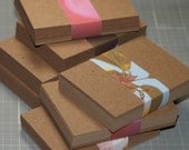 ATC / ACEO Blanks ... 100 Cards . Lightweight Chipboard . Kraft Color . Poly Sleeves . Art Supplies . Mixed Media . Assemblage