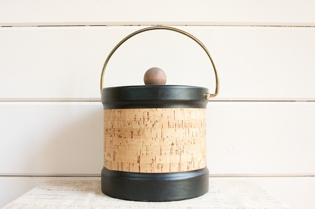 Vintage Cork Ice Bucket by Kraftware