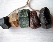 Chunky Papa Beads -  5 Mixed Bunch Shabby Chic Selection Faceted Clay Beads No.61