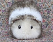 Pearl White Toy Guinea Pig  Handmade Plush Animal