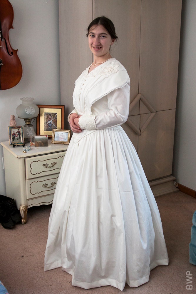 Victorian 1840s Jane Eyre Style Wedding Gown this is a sample -will be made to order