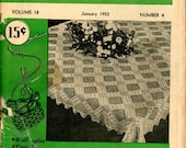 Workbasket Magazine 2 issues Vol 18 No 4 Jan 1953 and Vol 17 No 7 April 1952