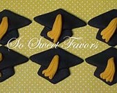 Fondant edible cupcake toppers - Graduation cap