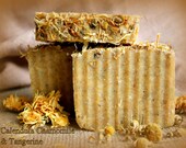 Organic Soap - Calendula Chamomile Tangerine. All Natural. Handmade from scratch.
