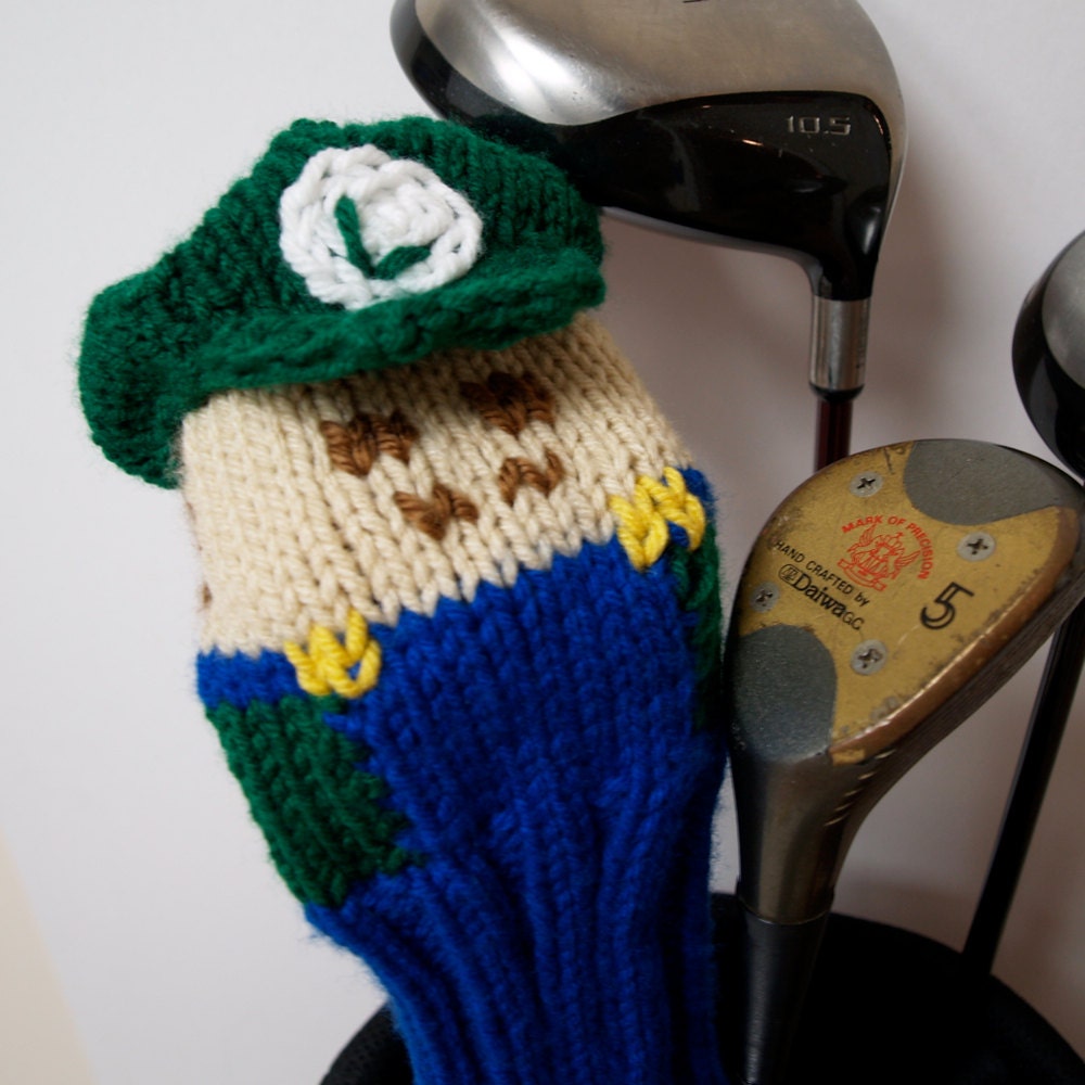 Super Mario Brothers Luigi Knit Golf Club Cover