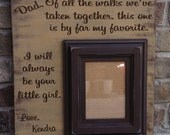 Custom Personalized Chunky Distressed Daddy Daughter Wedding Picture Frame: Daddy's Little Girl