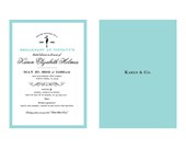 Printable 5x7 Tiffany's Bridal Shower Invitation