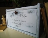 Powder Blue French Bakery Style Bread Box Kitchen and Home Decor